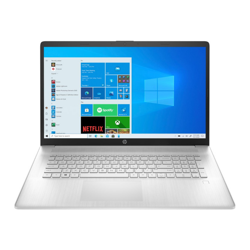 Load image into Gallery viewer, HP 17-CP0013 AMD Ryzen5 5500 256GB SSD 8GB 17.3" (1920x1080) WIN10 NATURAL SILVER FP Reader 341K4UA#ABA