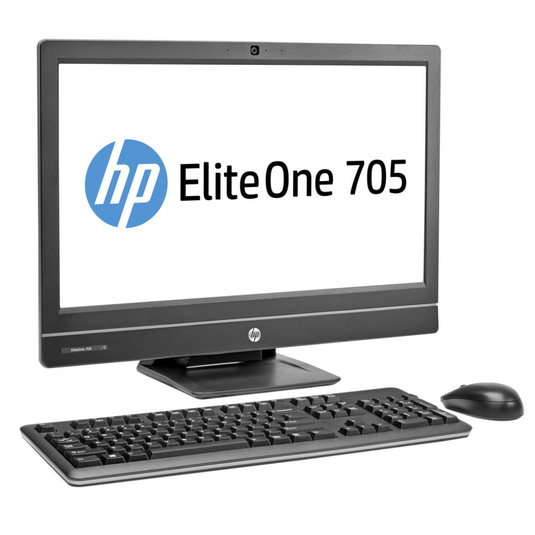 HP EliteOne 705 G1, All-In-One, 23", AMD A47350B, 8GB RAM, 500GB Hard Disk Drive, Windows 10 Pro - Grade A Refurbished 