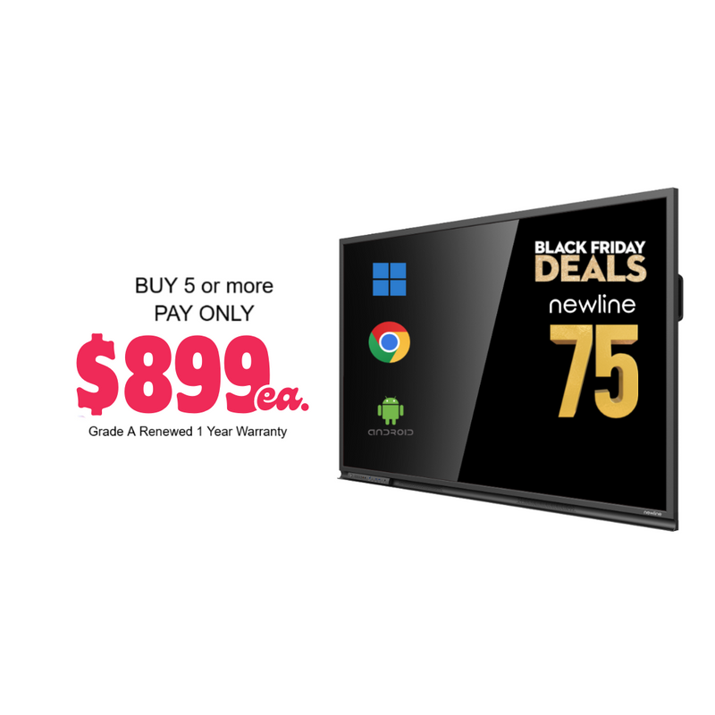 Load image into Gallery viewer, Newline 75” TT-7519RS, Interactive Display, Certified Google Integration, Grade - A Refurbished (Pack of 5)
