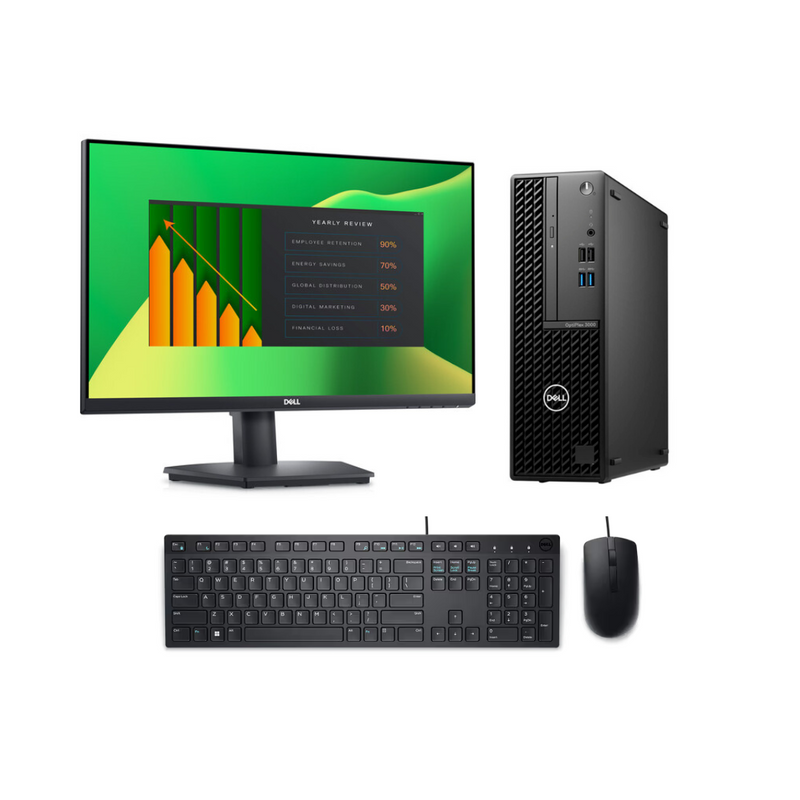 Load image into Gallery viewer, Dell OptiPlex SFF Bundled with Dell P2419H Monitor, Intel Core i5-12500, 16GB RAM, 512GB SSD, Windows 11 Pro, Grade A Refurbished - EE