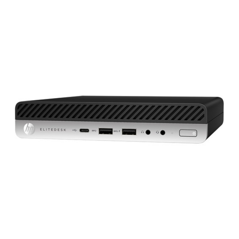 Load image into Gallery viewer, HP EliteDesk 800 G4 Mini Desktop, Intel Core i5-8500T, 2.1GHz, 8GB RAM, 256GB SSD, Windows 10 Pro - Grade A Refurbished