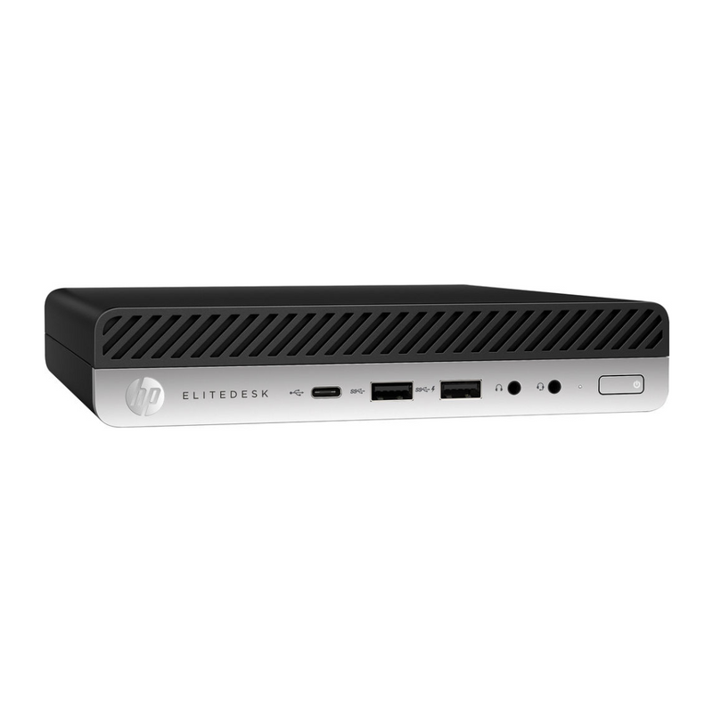 Load image into Gallery viewer, HP EliteDesk 800 G4 Mini Desktop, Intel Core i5-8500T, 2.1GHz, 8GB RAM, 256GB SSD, Windows 10 Pro - Grade A Refurbished