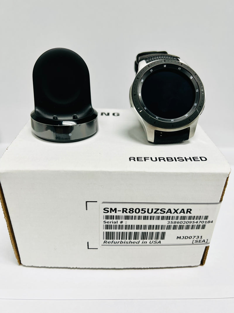 Load image into Gallery viewer, Factory Refurbished Samsung Galaxy Watch SM-R805UZSAXAR 46mm Stainless Silver