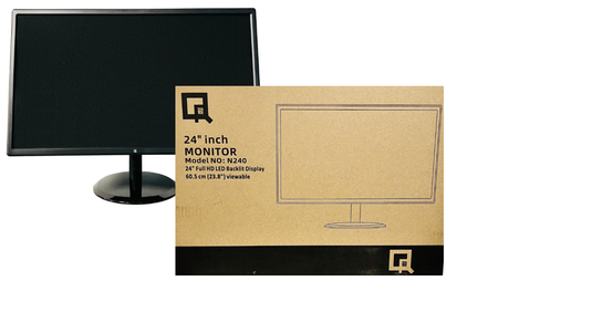 Brand New 24" QR N240 Monitor, Full HD 1920 x 1080