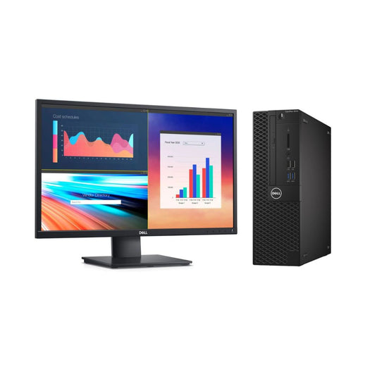 Dell OptiPlex 3050, SFF Desktop bundled with 24" Monitor, Intel Core i5-7400, 3.0GHz ,16GB RAM, 256GB SSD, Windows 10 Pro - Grade A Refurbished 