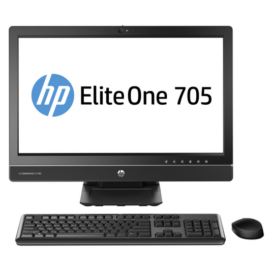 HP EliteOne 705 G1, todo en uno, 23", AMD A4 PRO-7350B, 8 GB de RAM, unidad de disco duro de 500 GB, Windows 10 Pro - Grado A reacondicionado