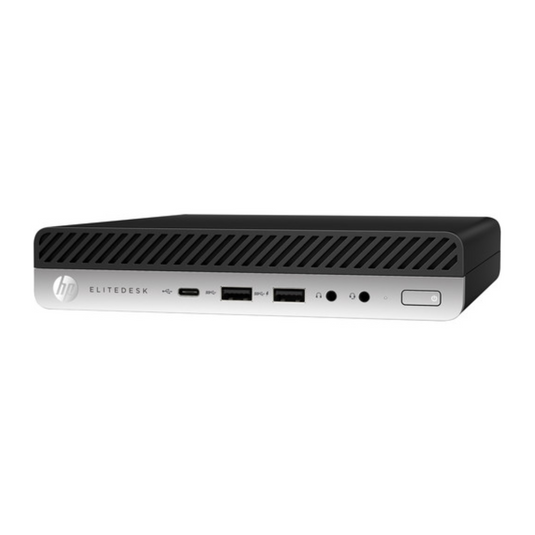 HP EliteDesk 800 G4 Mini Desktop, Intel Core i7-8700T, 2.4GHz, 16GB RAM, 512GB SSD, Windows 11 Pro - Grade A Refurbished