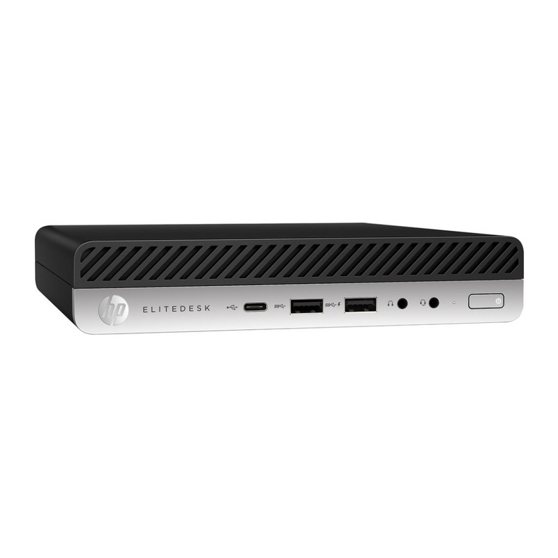 Load image into Gallery viewer, HP EliteDesk 800G4, Mini Desktop Bundled with 24&quot; Monitor, Intel Core i5-8500T, 2.10 GHz, 16GB RAM, 256GB NVMe, Windows 11 Pro- Grade A Refurbished
