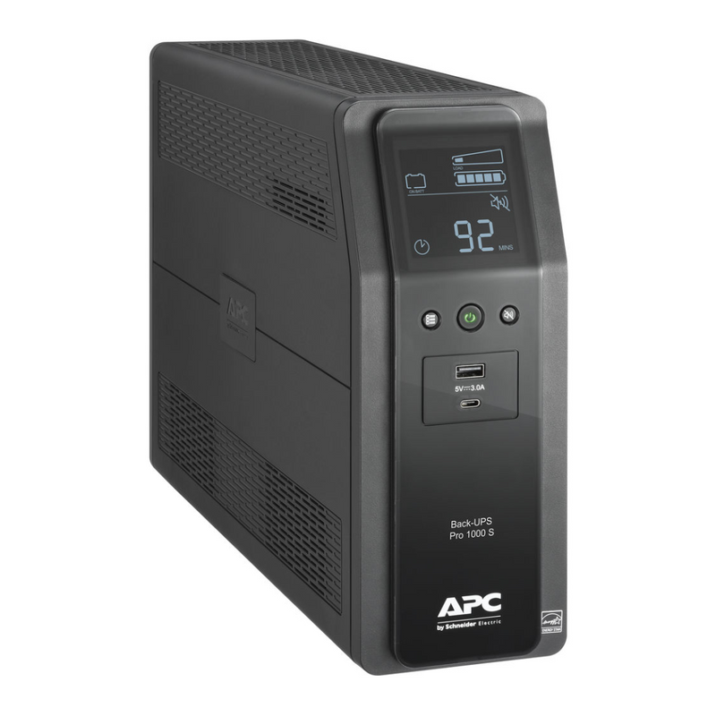 Load image into Gallery viewer, APC Back-UPS Pro BR 1000VA Battery Backup - SineWave,-10Outlets-2 USB Charging Ports-AVR-LCD Interface (BR1000MS)- BRAND NEW
