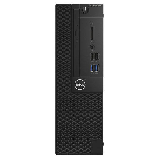 Dell OptiPlex 3050, computadora de escritorio SFF incluida con monitor de 24", Intel Core i5-7400, 3,0 GHz, 16 GB de RAM, 256 GB de SSD, Windows 10 Pro - Grado A reacondicionado