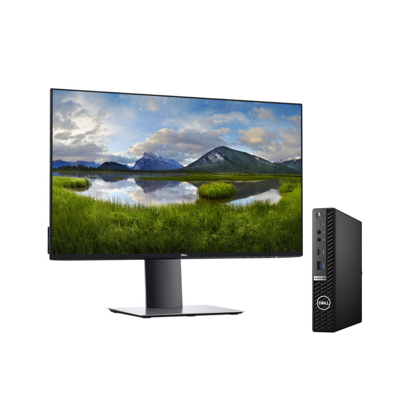 Load image into Gallery viewer, Dell OptiPlex 7080, Micro Desktop Bundled with Dell 24&quot; Monitor, Intel Core i5-10600T, 2.40GHz, 32GB RAM, 256GB SSD, Windows 11 Pro, Grade A Refurbished - EE
