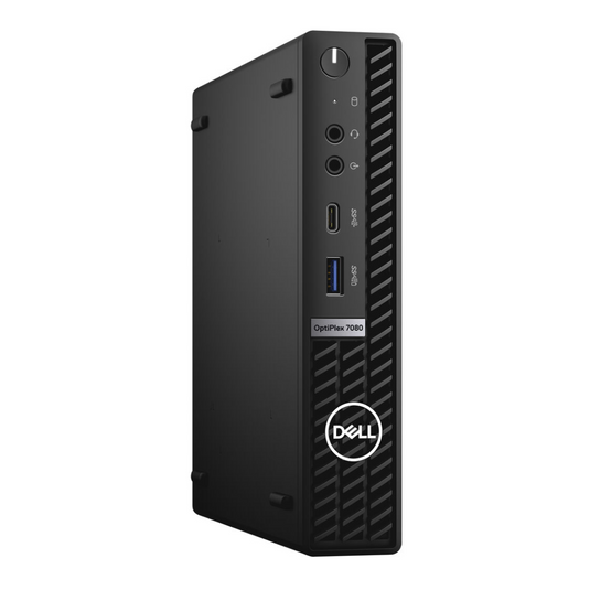 Dell OptiPlex 7080, Micro Desktop Bundled with Dell 24" Monitor, Intel Core i5-10600T, 2.40GHz, 32GB RAM, 256GB SSD, Windows 11 Pro, Grade A Refurbished - EE