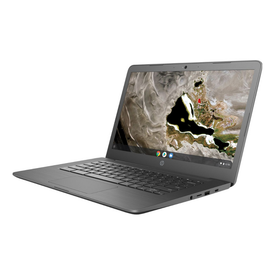 Chromebook HP 14A G5, 14", Intel AMD A4 9120C, 1,6 GHz, 4 GB de RAM, 32 GB eMMC, Chrome OS, reacondicionado de grado A