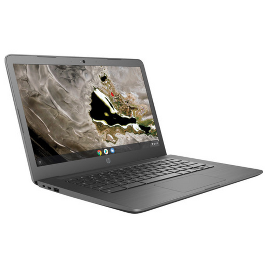 HP Chromebook 14A G5, 14", AMD A4-9120C, 1,60 GHz, 4 GB de RAM, 32 GB eMMC - Grado A reacondicionado EE