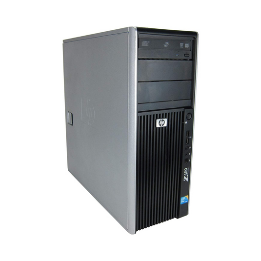 HP Z400, Tower Workstation, Intel Xeon W3565, 3.20 GHz, 16GB RAM, 2TB HDD + 1TB HDD, DVD-RW, Windows 10 Pro - Grade A Refurbished