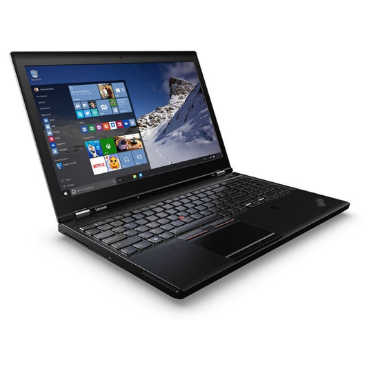 Lenovo ThinkPad P50 Workstation, 15.6", Intel Xeon E3-1505M, 2.8GHz, 16GB RAM, 512GB M2 SSD, NVIDIA M2000M, Windows 10 Pro - Grade A Refurbished