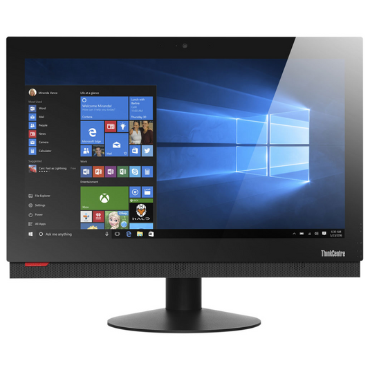 Lenovo ThinkCentre M810Z, All-In-One, 21.5", Intel Core i5-6400T, 2.20GHz, 8GB RAM, 256GB Solid State Drive, Windows 10 Pro - Grade A Refurbished