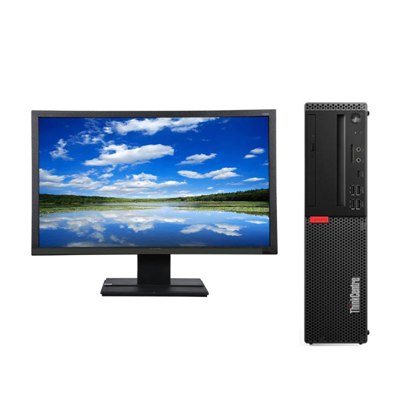 Load image into Gallery viewer, Lenovo ThinkCentre M920S, SFF Desktop Bundled with 24&quot; Monitor, Intel Core i5-9500, 3.0GHz, 16GB RAM, 256GB SSD, Windows 10 Pro - Grade A Refurbished 
