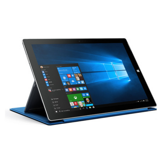 Microsoft Surface Pro Gen 3.ª, 12", pantalla táctil, Intel i5-4300U, 1,90 GHz, 4 GB de RAM, 128 GB SSD, sin teclado, Windows 10 Pro - Grado A reacondicionado