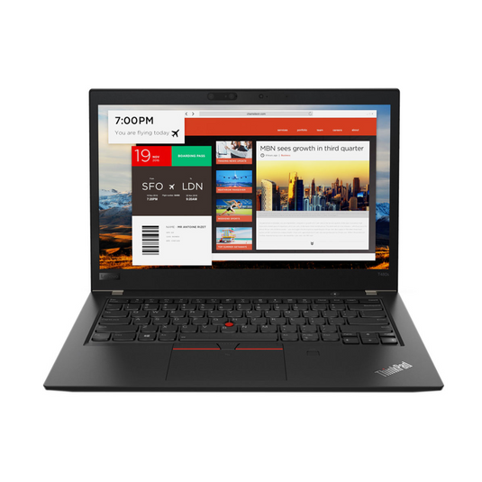 Lenovo ThinkPad T480s, 14", Intel Core i5-8250U, 8 GB de RAM, 256 GB SSD, Windows 10 Pro - Grado A reacondicionado