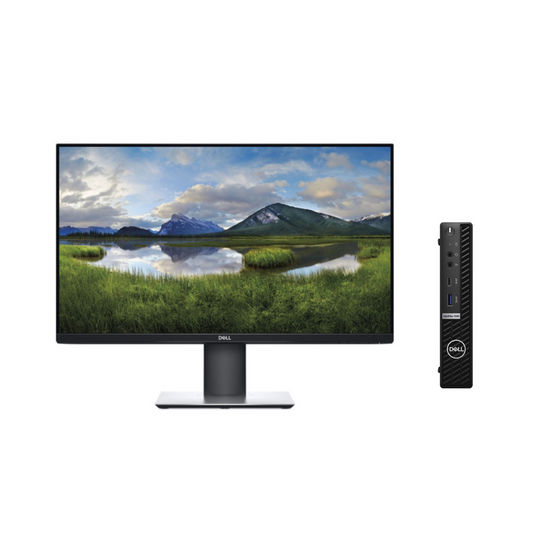 Dell OptiPlex 7080, Micro Desktop Bundled with 24