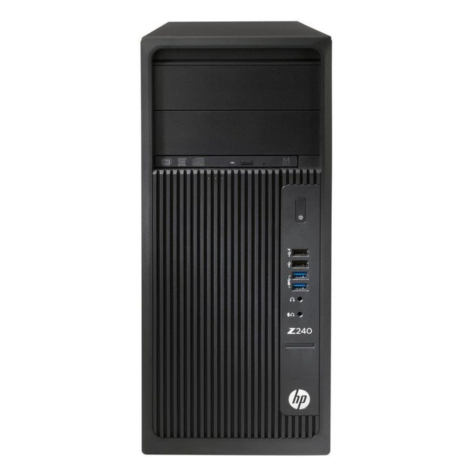 HP Z240, estación de trabajo en torre, Intel Core i5-6500, 3,2 GHz, 16 GB de RAM, 256 GB SSD, Windows 10 Pro - Grado A reacondicionado