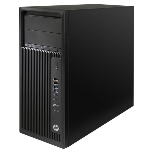 HP Z240, Tower Workstation, Intel Core i5-6500, 3.2GHz, 16GB RAM, 256GB SSD, Windows 10 Pro - Grade A Refurbished