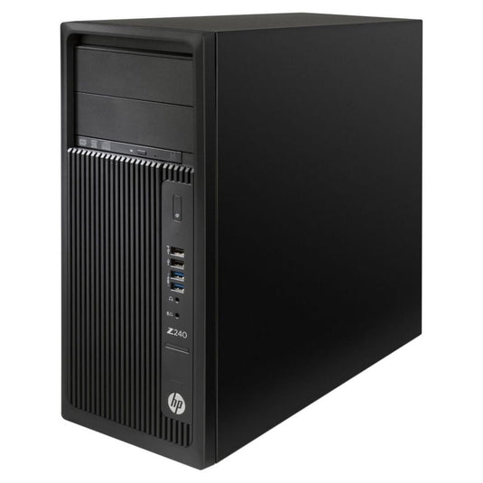 HP Z240, Tower Workstation, Intel Core i7-6700, 3.4GHz, 32GB RAM, 512GB SSD, Windows 10 Pro - Grade A Refurbished