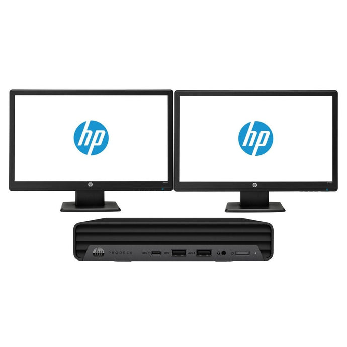 HP ProDesk 600G6, Mini Desktop Bundled with 2 x 23