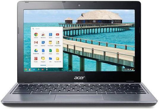 Chromebook Acer C720, 11,6", Intel Celeron 2955U, 1,4 GHz, 2 GB de RAM, unidad de estado sólido de 16 GB, Chrome OS - Grado A reacondicionado