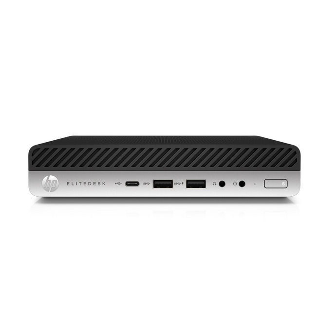 HP EliteDesk 800 G4 Mini Desktop, Intel Core i5-8500T, 2.1GHz, 8GB RAM, 256GB SSD, Windows 10 Pro - Grade A Refurbished