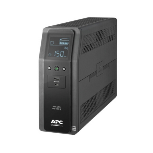 APC Back-UPS Pro BR 1500VA Respaldo de batería y protector contra sobretensiones (BR1500G) - NUEVO