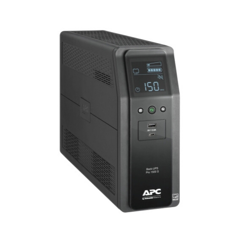 Load image into Gallery viewer, APC Back-UPS Pro BR 1500VA Battery Backup - SineWave,-10Outlets-2 USB Charging Ports-AVR-LCD Interface (BR1500G)- BRAND NEW
